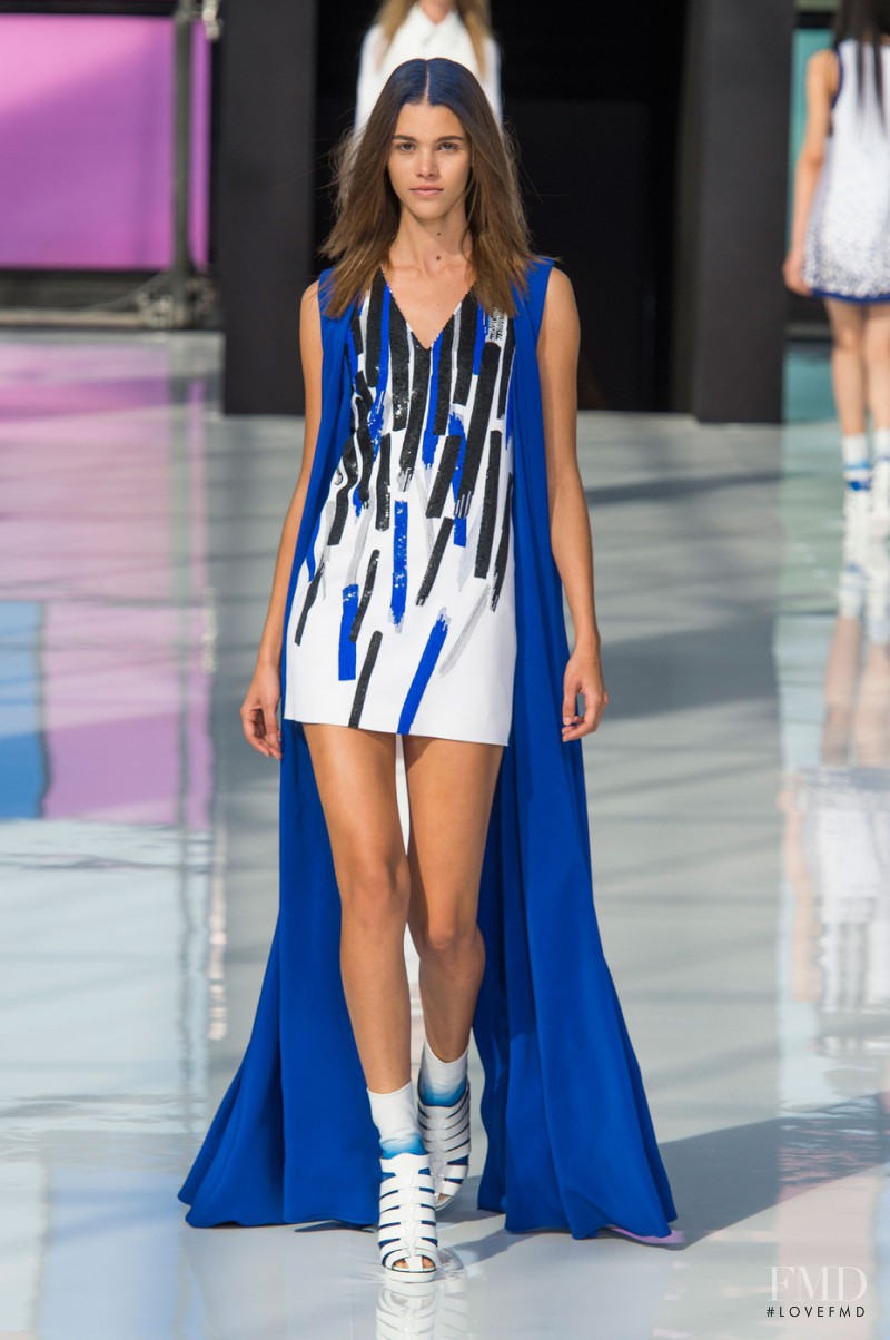 Pauline Hoarau featured in  the Maxime Simoëns fashion show for Spring/Summer 2015