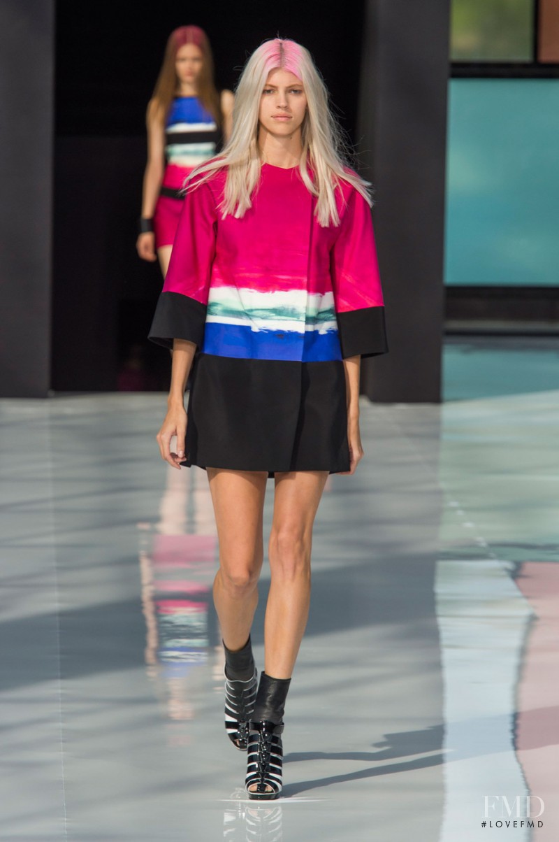 Devon Windsor featured in  the Maxime Simoëns fashion show for Spring/Summer 2015
