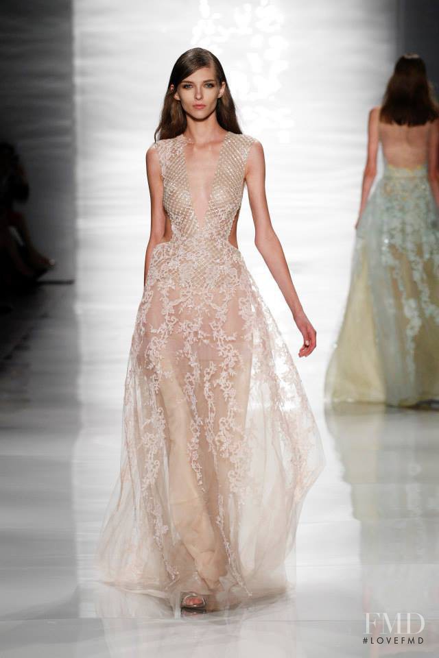 Anastasia Lagune featured in  the Reem Acra fashion show for Spring/Summer 2015