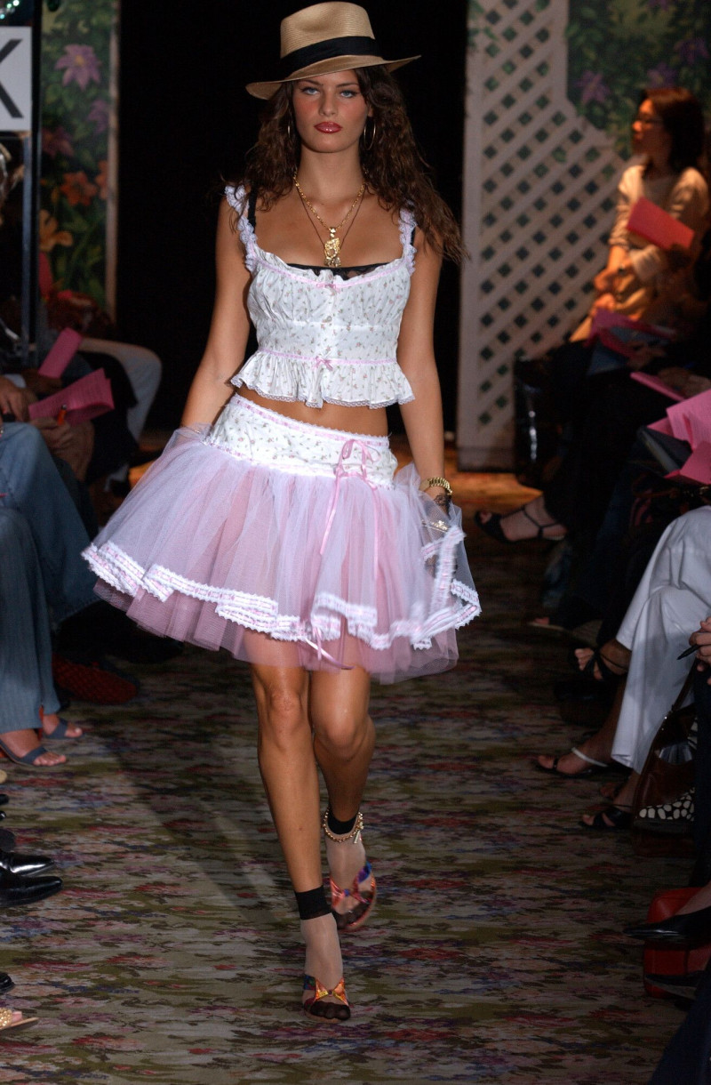 Isabeli Fontana featured in  the Betsey Johnson fashion show for Spring/Summer 2002