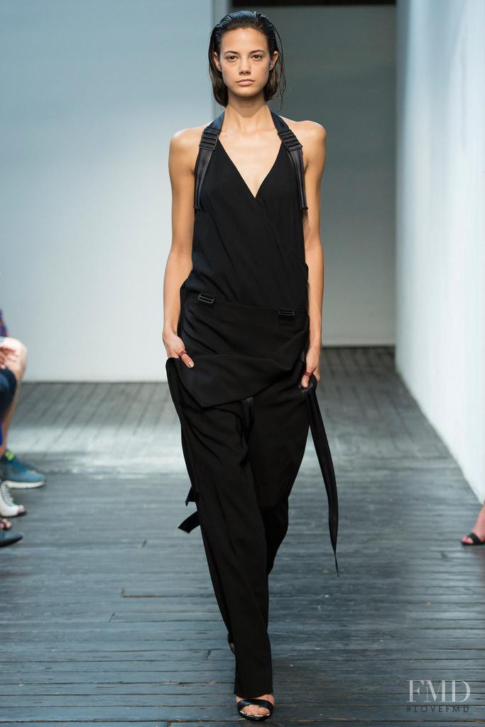 Anja Leuenberger featured in  the Dion Lee fashion show for Spring/Summer 2015