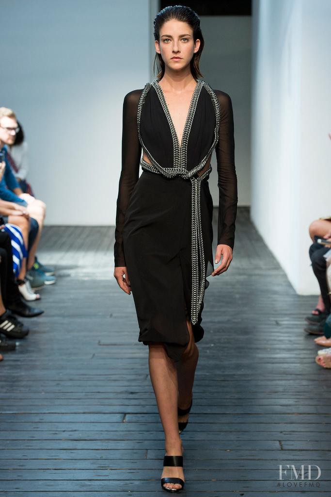 Cristina Herrmann featured in  the Dion Lee fashion show for Spring/Summer 2015