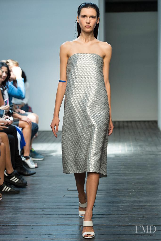 Iana Godnia featured in  the Dion Lee fashion show for Spring/Summer 2015