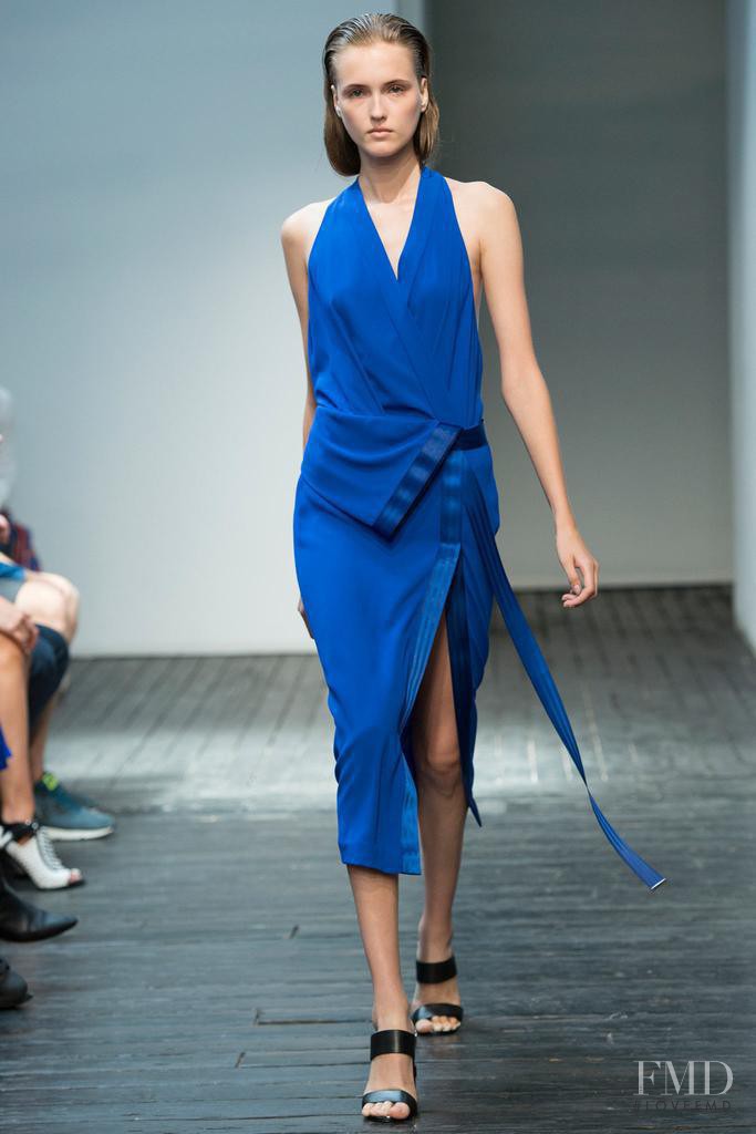 Jane Grybennikova featured in  the Dion Lee fashion show for Spring/Summer 2015