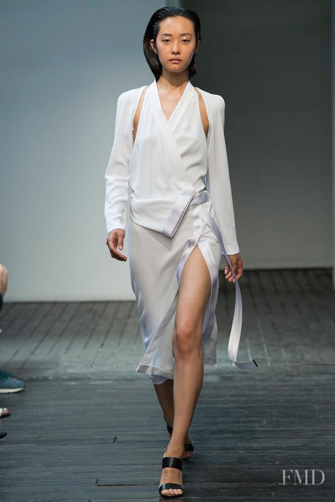 Ji Young Kwak featured in  the Dion Lee fashion show for Spring/Summer 2015