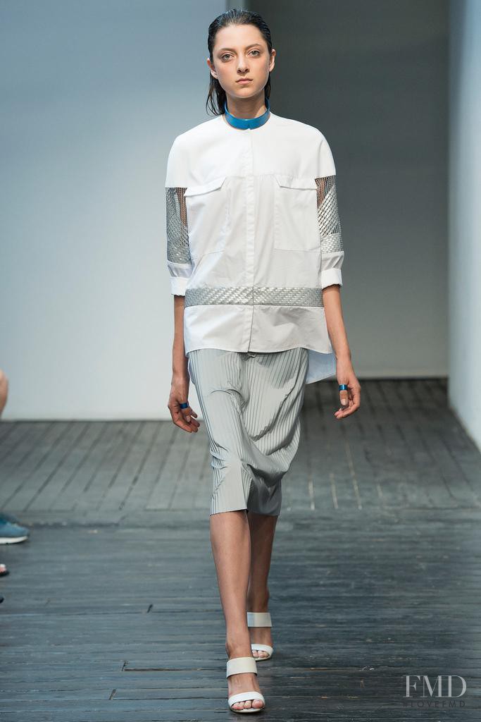 Sarah Engelland featured in  the Dion Lee fashion show for Spring/Summer 2015
