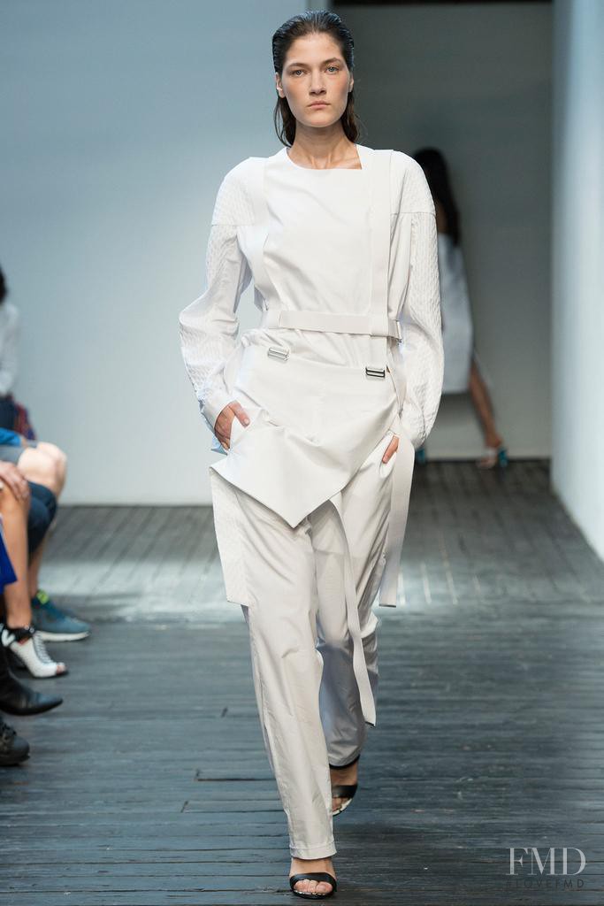 Liene Podina featured in  the Dion Lee fashion show for Spring/Summer 2015