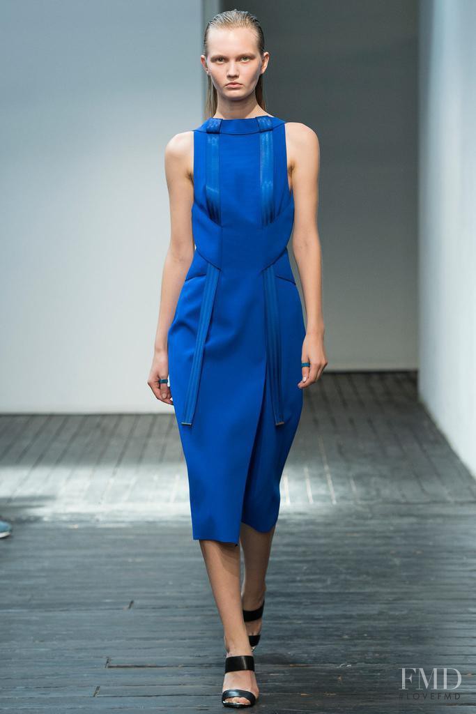 Ksenia Malanova featured in  the Dion Lee fashion show for Spring/Summer 2015