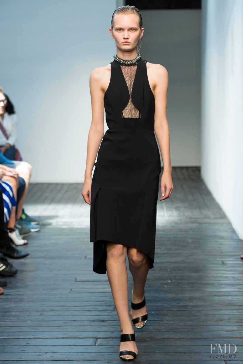 Ksenia Malanova featured in  the Dion Lee fashion show for Spring/Summer 2015