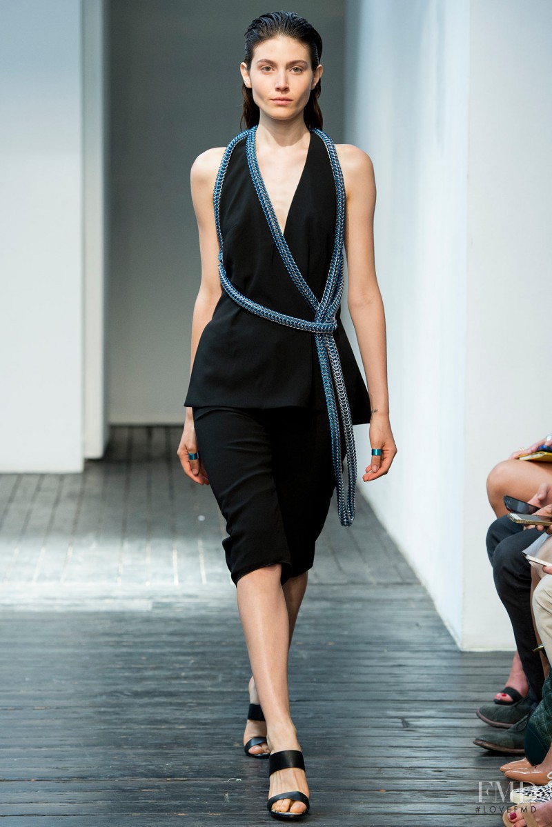 Giuliana Caramuto featured in  the Dion Lee fashion show for Spring/Summer 2015