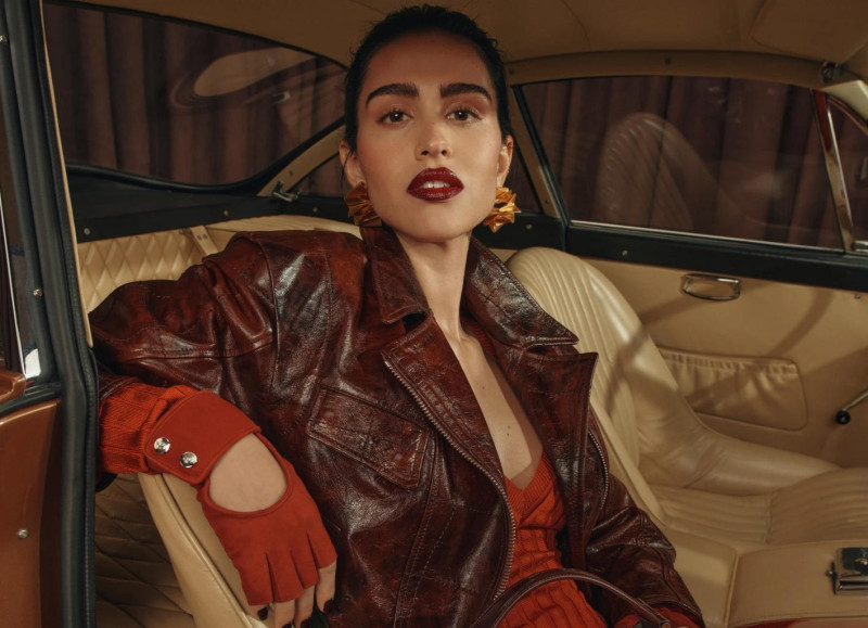Amelia Gray Hamlin featured in  the Ferrari advertisement for Spring/Summer 2025