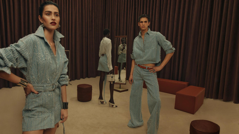 Amelia Gray Hamlin featured in  the Ferrari advertisement for Spring/Summer 2025