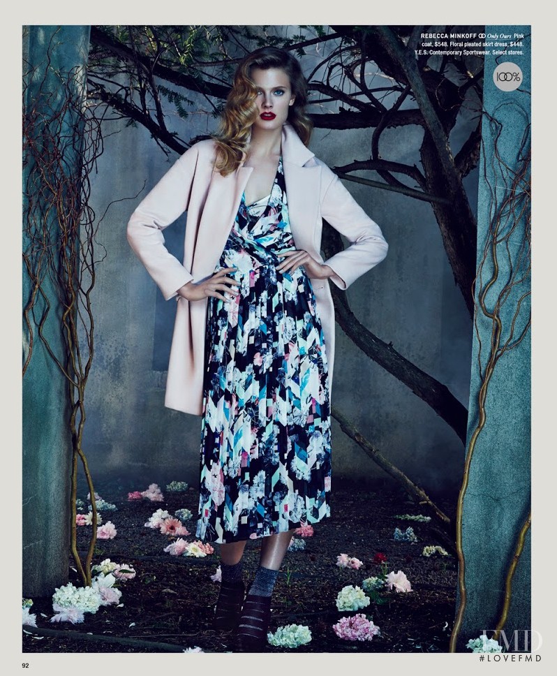 Constance Jablonski featured in  the Bloomingdales Avant Garden catalogue for Autumn/Winter 2014