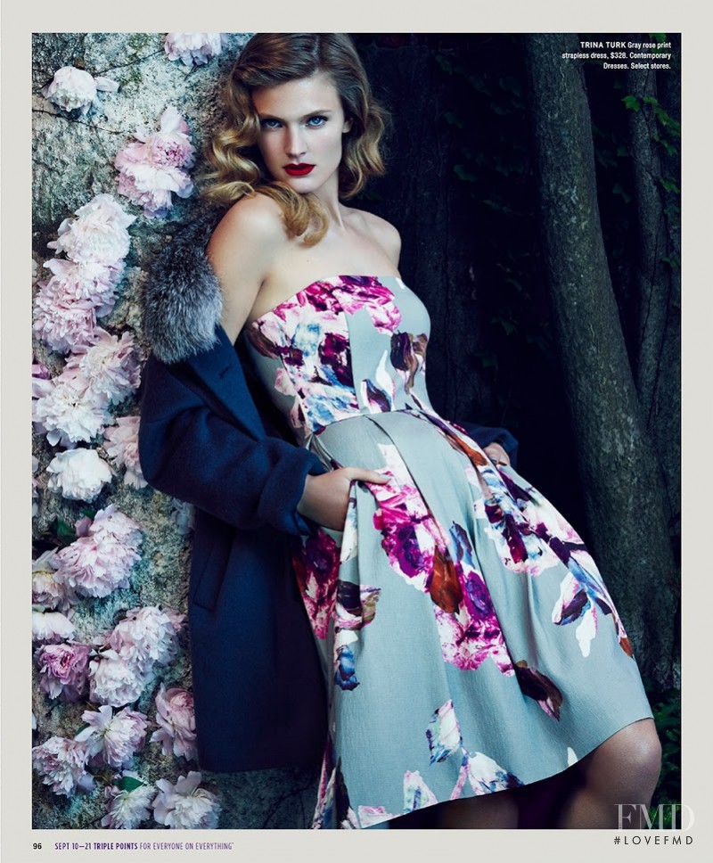 Constance Jablonski featured in  the Bloomingdales Avant Garden catalogue for Autumn/Winter 2014