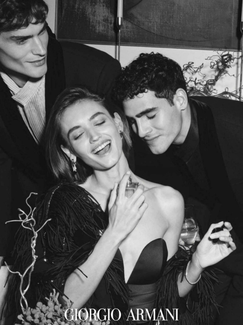 Beatrice Brusco featured in  the Giorgio Armani Gift advertisement for Holiday 2020