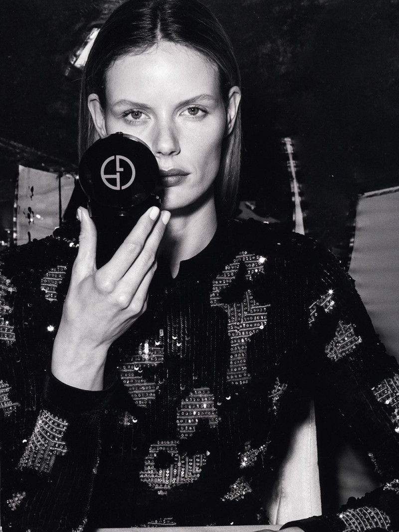 Marlijn Hoek featured in  the Giorgio Armani Gift advertisement for Holiday 2020