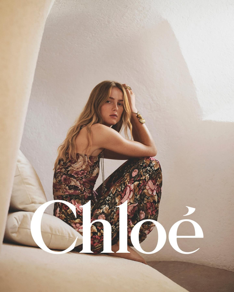 Rianne Van Rompaey featured in  the Chloe advertisement for Spring/Summer 2025
