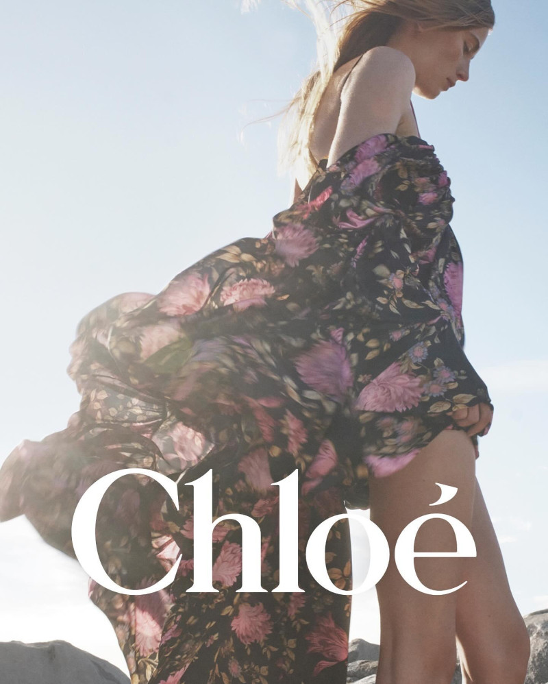 Rianne Van Rompaey featured in  the Chloe advertisement for Spring/Summer 2025