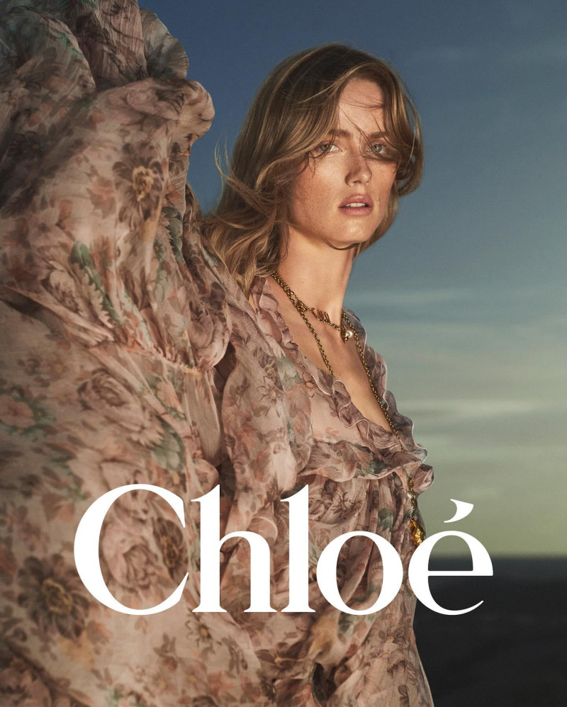 Rianne Van Rompaey featured in  the Chloe advertisement for Spring/Summer 2025