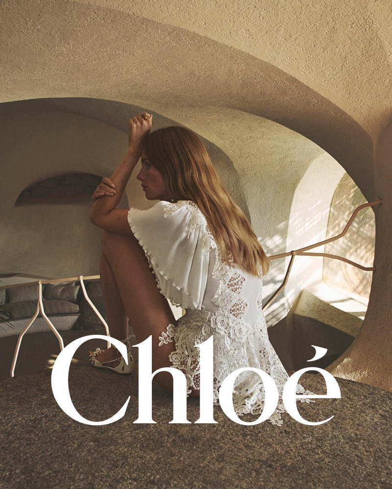 Rianne Van Rompaey featured in  the Chloe advertisement for Spring/Summer 2025