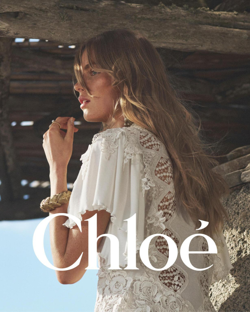 Rianne Van Rompaey featured in  the Chloe advertisement for Spring/Summer 2025
