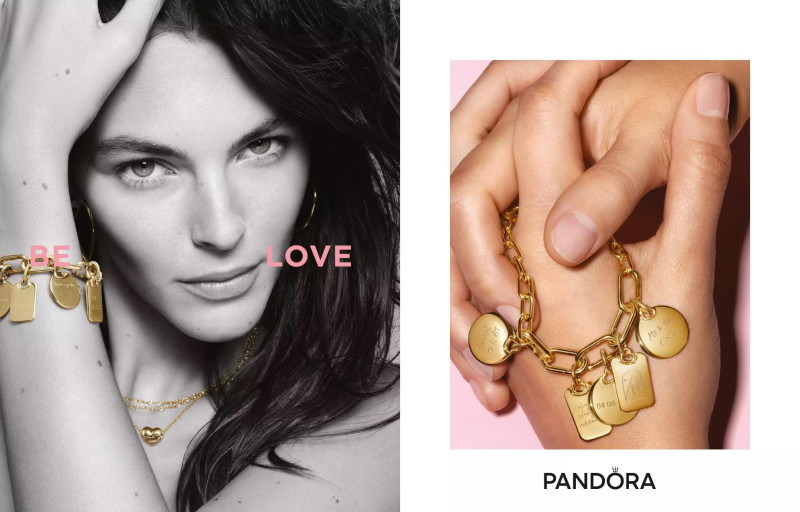 Vittoria Ceretti featured in  the Pandora Be Love Jewelry advertisement for Spring/Summer 2025