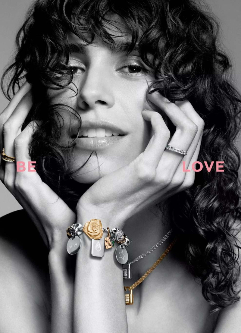 Mica Arganaraz featured in  the Pandora Be Love Jewelry advertisement for Spring/Summer 2025