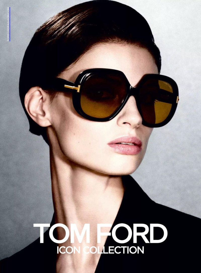 Mila van Eeten featured in  the Tom Ford Eyewear advertisement for Spring/Summer 2025