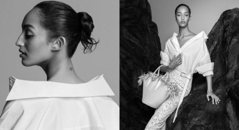 Mona Tougaard featured in  the Michael Kors Collection advertisement for Spring/Summer 2025