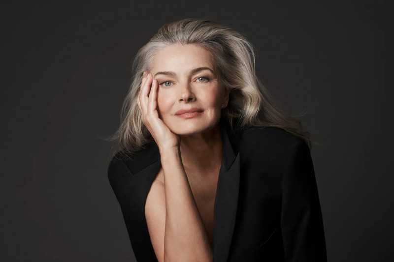 Paulina Porizkova featured in  the Estée Lauder advertisement for Spring/Summer 2025