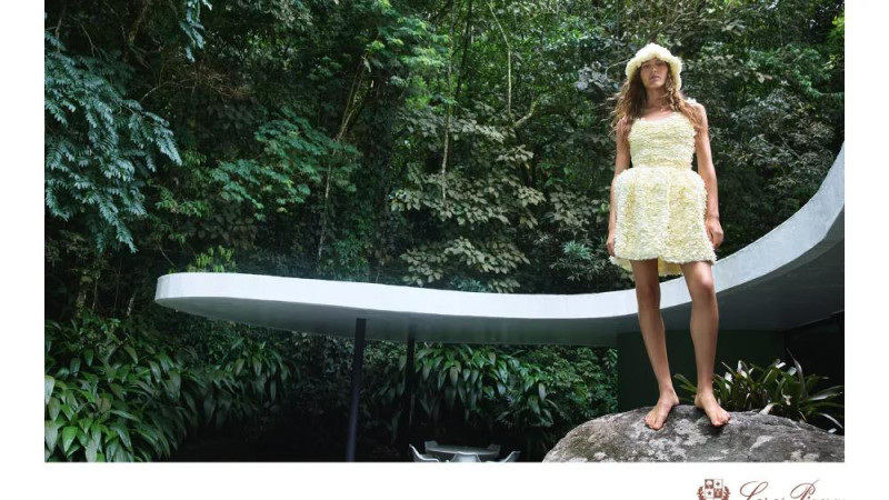 Angelina Kendall featured in  the Loro Piana advertisement for Spring/Summer 2025