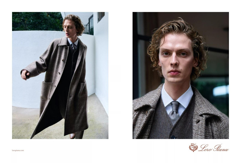 Angelina Kendall featured in  the Loro Piana advertisement for Spring/Summer 2025