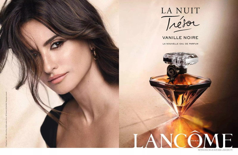 Penelope Cruz featured in  the Lancome Tresor Vanille Noire Perfume advertisement for Spring/Summer 2025
