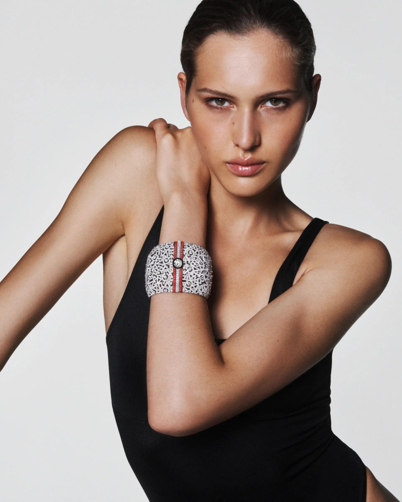Angelina Kendall featured in  the Chanel Fine Jewellery Sport High Jewelry advertisement for Spring/Summer 2025