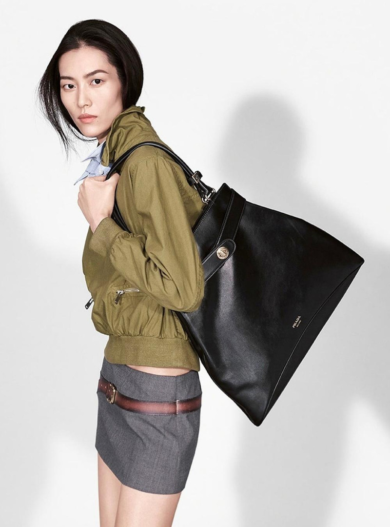 Liu Wen featured in  the Prada advertisement for Spring/Summer 2025