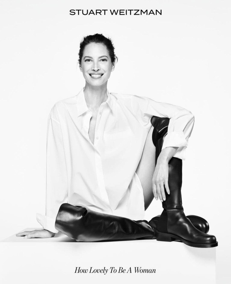 Christy Turlington featured in  the Stuart Weitzman advertisement for Spring/Summer 2024