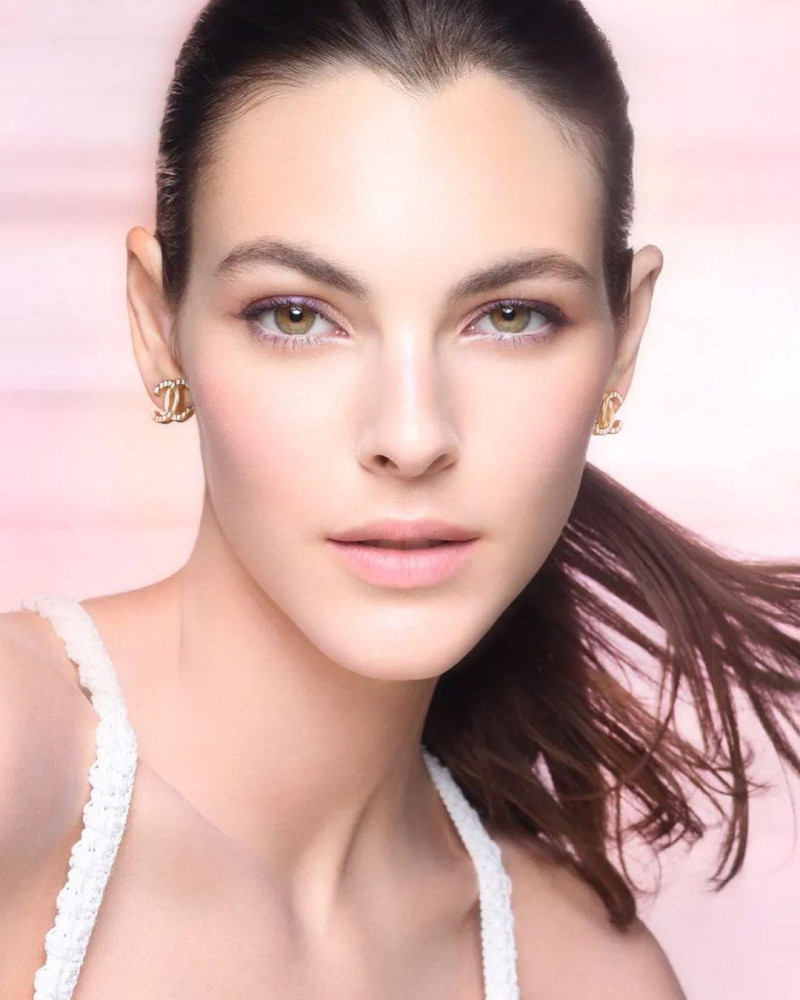 Vittoria Ceretti featured in  the Chanel Beauty advertisement for Spring 2023