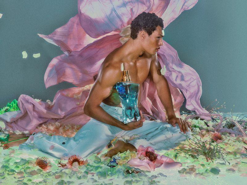 Alva Claire featured in  the Jean-Paul Gaultier Fragrance Belle Beau Fragrance advertisement for Pre-Spring 2025
