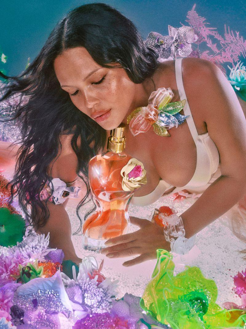 Alva Claire featured in  the Jean-Paul Gaultier Fragrance Belle Beau Fragrance advertisement for Pre-Spring 2025