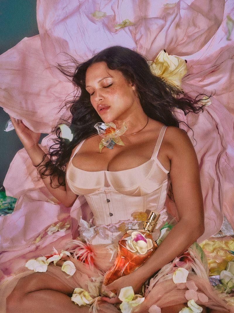 Alva Claire featured in  the Jean-Paul Gaultier Fragrance Belle Beau Fragrance advertisement for Pre-Spring 2025