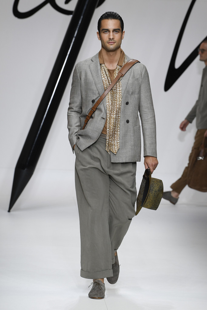 Aleksandar Rusic featured in  the Giorgio Armani fashion show for Spring/Summer 2024