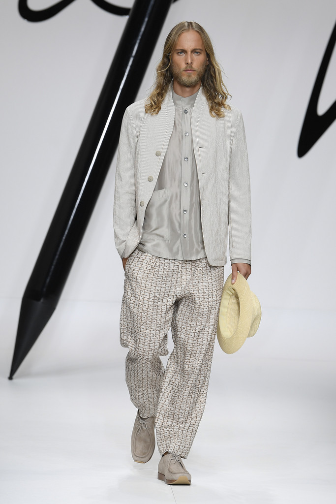 Luke Maehlmann featured in  the Giorgio Armani fashion show for Spring/Summer 2024
