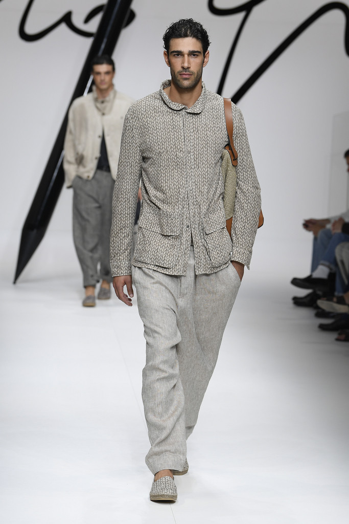 Antonello Esposito featured in  the Giorgio Armani fashion show for Spring/Summer 2024
