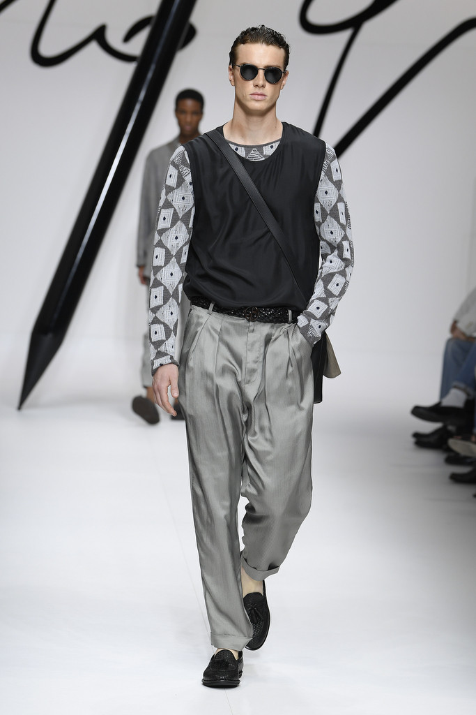 Luca Melucci featured in  the Giorgio Armani fashion show for Spring/Summer 2024