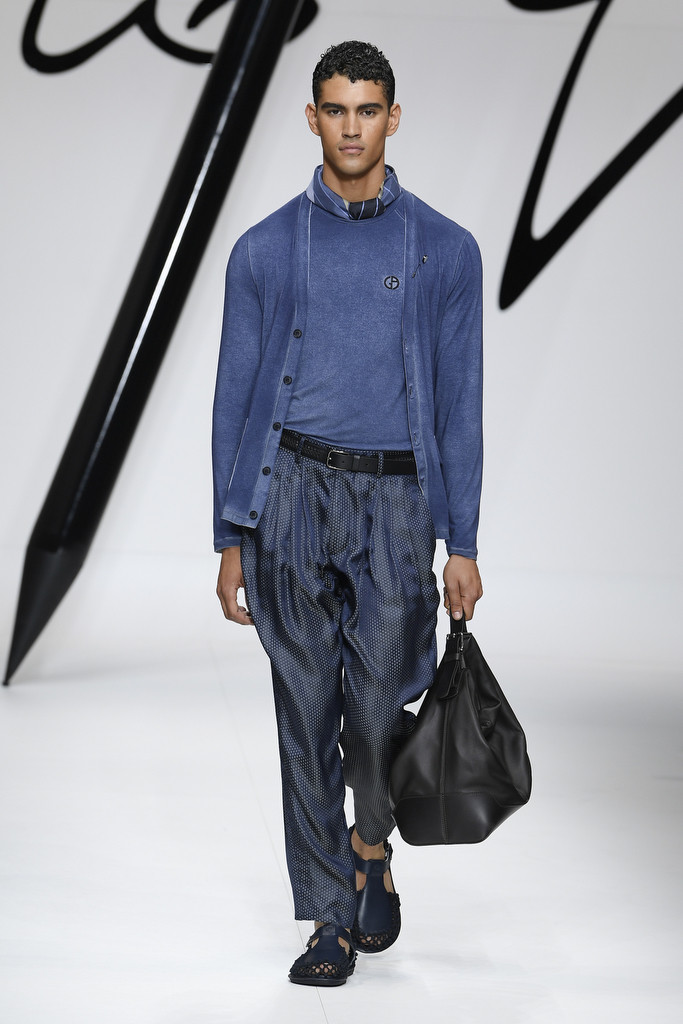 Bodhi Heeck featured in  the Giorgio Armani fashion show for Spring/Summer 2024