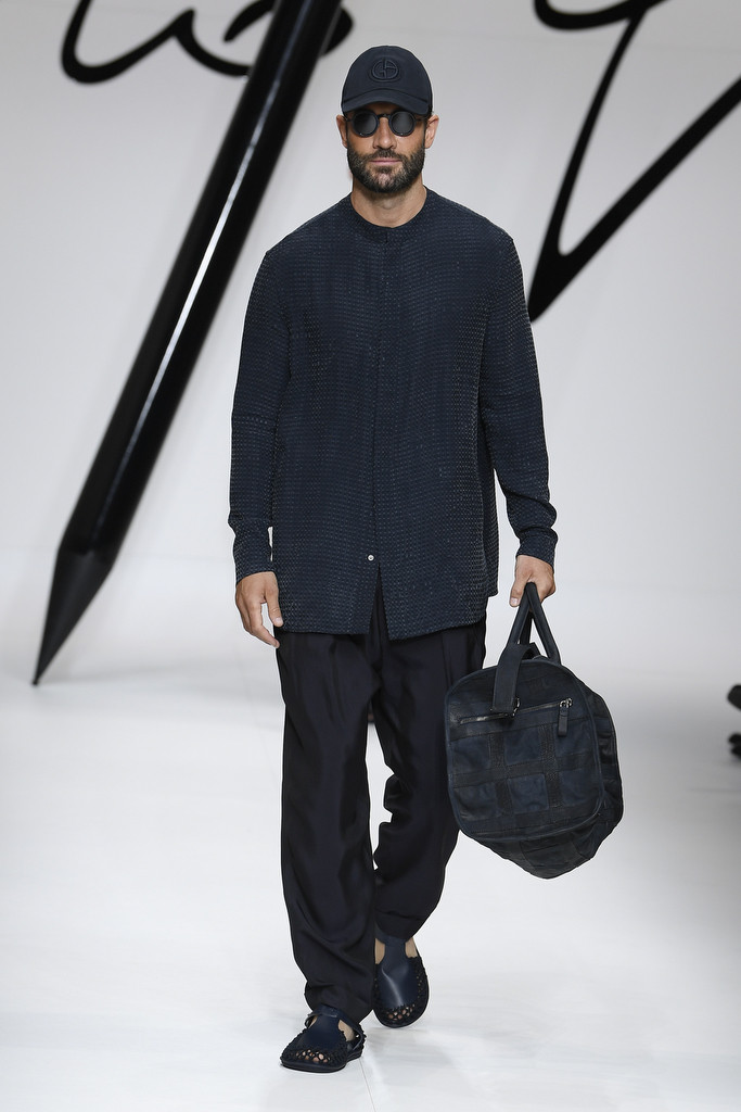 John Halls featured in  the Giorgio Armani fashion show for Spring/Summer 2024