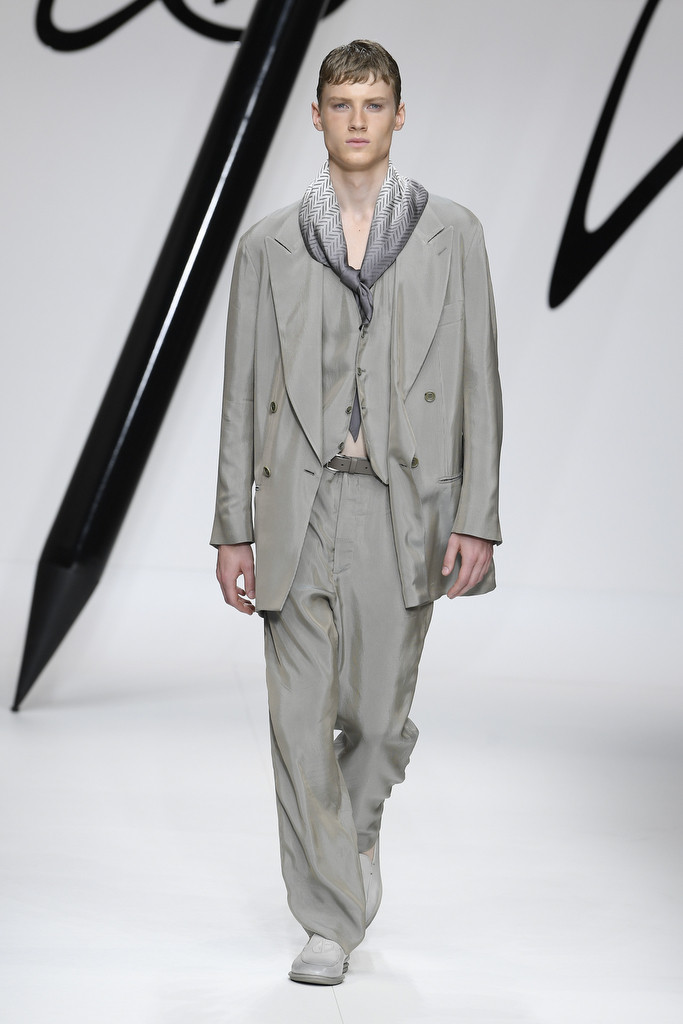 Braien Vaiksaar featured in  the Giorgio Armani fashion show for Spring/Summer 2024