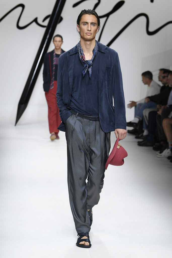James Turlington featured in  the Giorgio Armani fashion show for Spring/Summer 2024