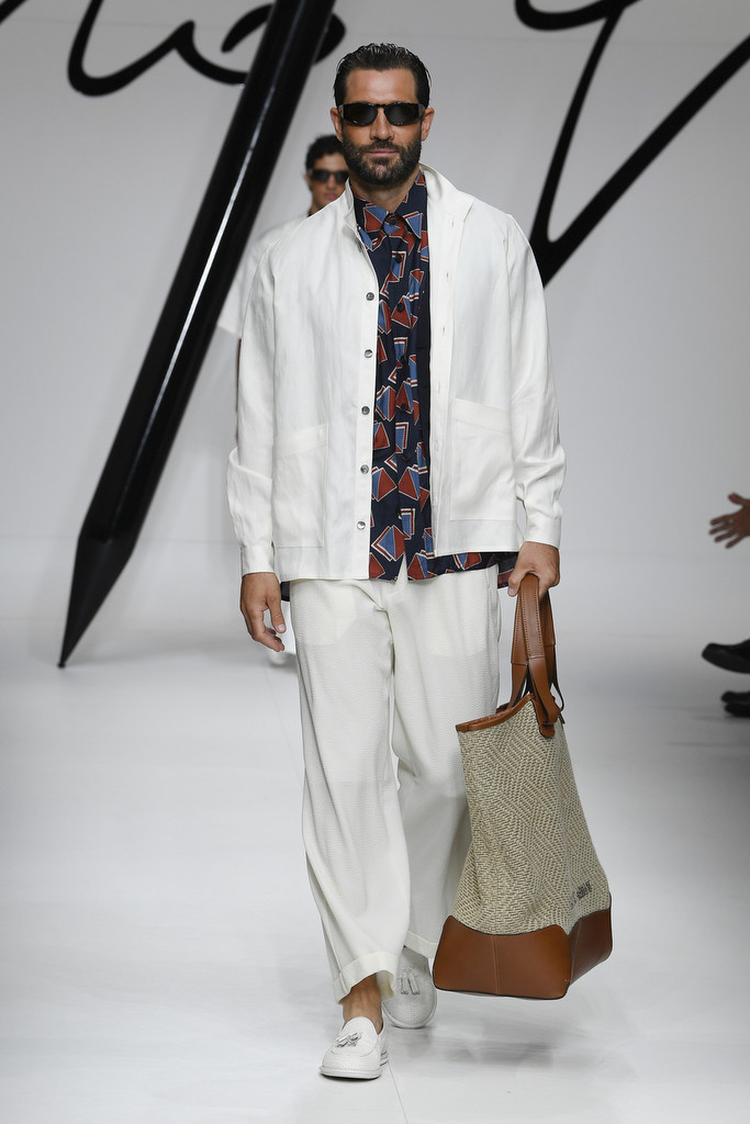 John Halls featured in  the Giorgio Armani fashion show for Spring/Summer 2024