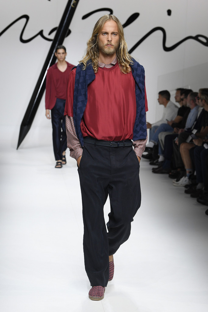 Luke Maehlmann featured in  the Giorgio Armani fashion show for Spring/Summer 2024